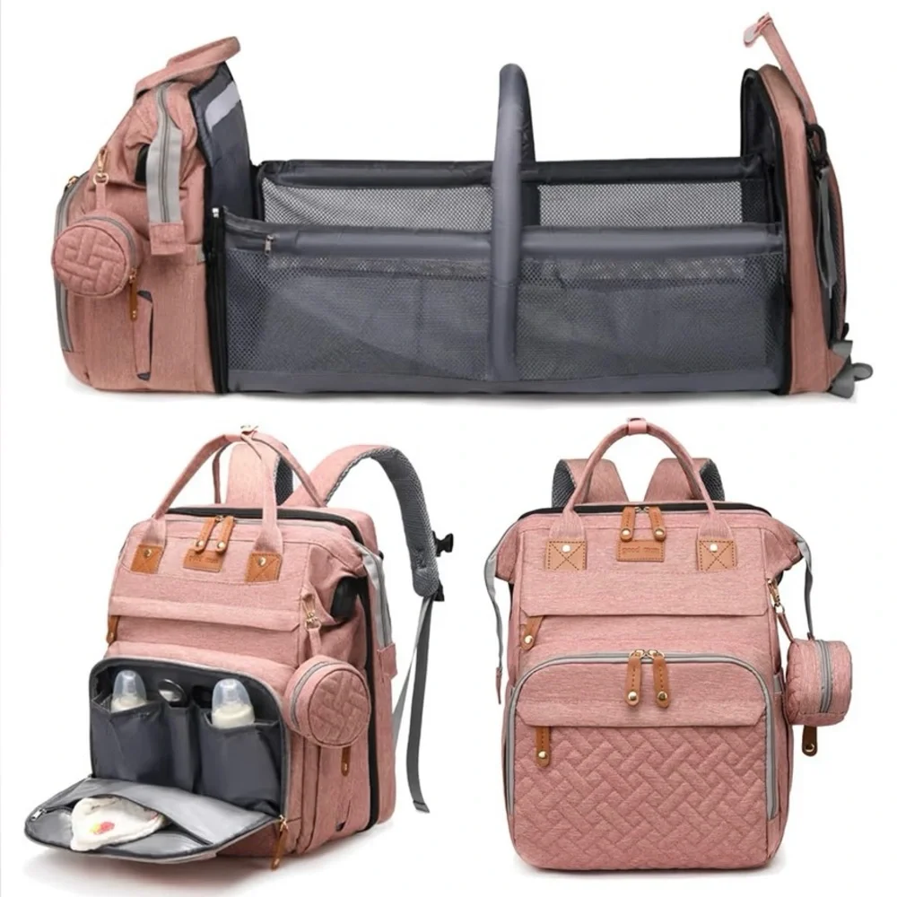 Pink Quilted Baby Bag NWT